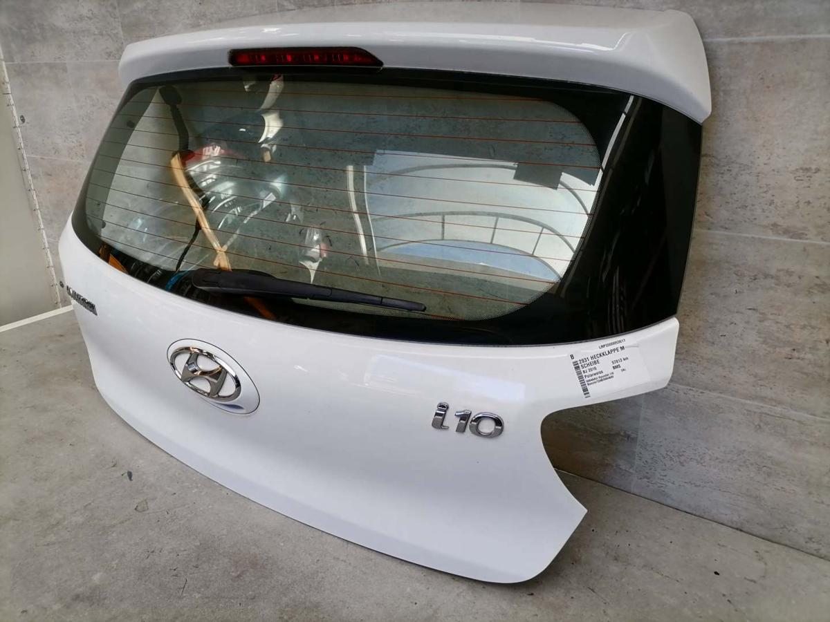 Hyundai I10 IA original Heckklappe mit Heckscheibe Polarweiss BMS Bj.2016